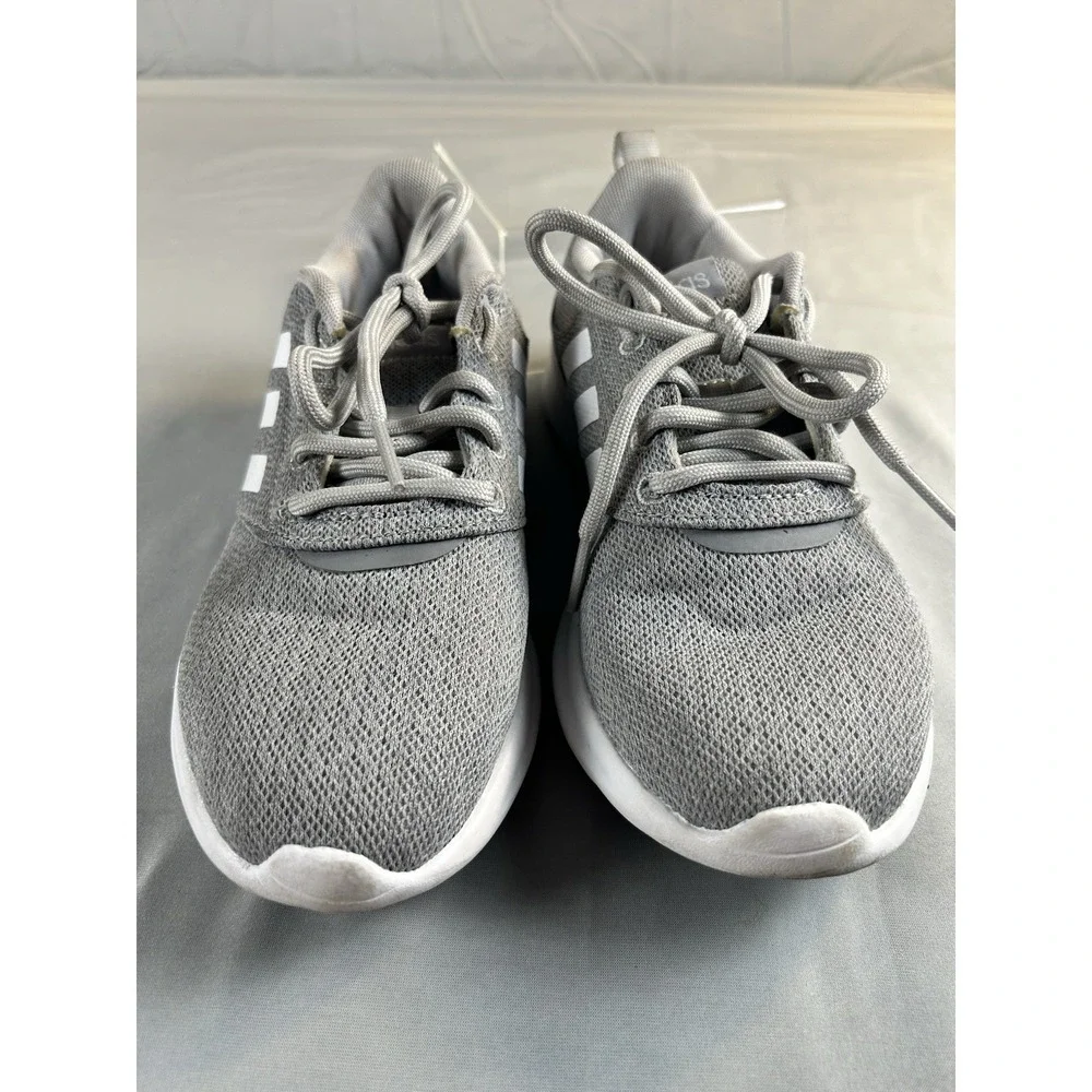 Adidas Cloudfoam Womens Size 6 Gray White Running Shoes Athletic Sneakers - Picture 3 of 9